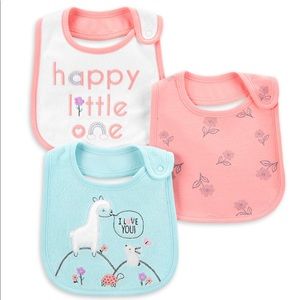 😍CARTER’S 3 Pack Girl’s Bib Set🌟💕
